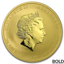2017 Gold Australia Lunar Rooster - 1 oz
