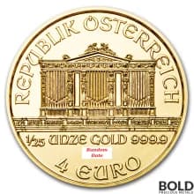 Gold Austria Philharmonic *Random Date* - 1/25 oz