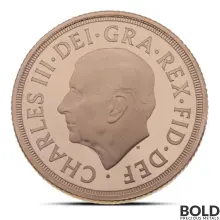 2022 British Memorial Sovereign King Gold Coin (Proof)