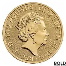 2022 Britain Tudor's Beasts Lion 1 oz Gold BU Coin