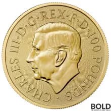 2023 Gold 1 oz Great Britain Tudor Beasts: Bull of Clarence BU Coin
