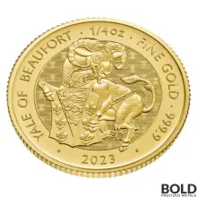 2023 Great Britain Tudor's Beasts: Yale of Beaufort - 1/4 oz Gold BU