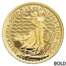 2023 Gold Royal Mint Britannia 1/2 oz BU - Queen