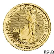 2023 Gold Royal Mint Britannia 1/10 oz BU - Queen