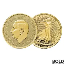 2023 Gold 1/2 oz British Royal Mint Britannia King Charles III BU