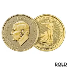 2023 Gold 1/4 oz British Royal Mint Britannia King Charles III BU