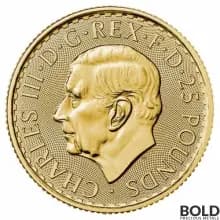 2023 Gold 1/4 oz British Royal Mint Britannia King Charles III BU