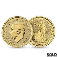 2023 Gold Royal Mint Britannia 1/10 oz BU - King