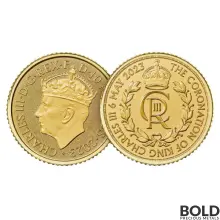2023 Gold 1/10 oz Royal Mint King Coronation Crown BU