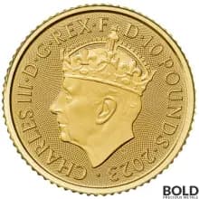 2023 Gold 1/10 oz Royal Mint King Coronation Crown BU