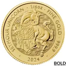 2024 1/4 oz British Tudor Beasts: Seymour Unicorn Gold Coin (BU)