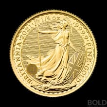 2021 Gold Great Britain Britannia - 1/4 oz