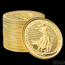 2021 Gold Great Britain Britannia - 1/4 oz