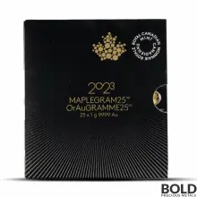 2023 Gold 25 Gram Canada Maple 25x1 Gram