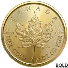 2023 Gold 1/4 oz Canada Maple Leaf Coin