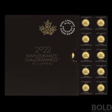 2022 Gold 25 Gram Canada Maple Gram - 25x1 gram