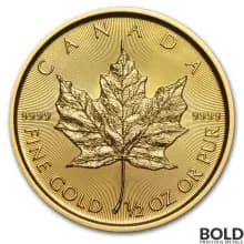 2016 Gold Canadian Maple Leaf - 1/2 oz