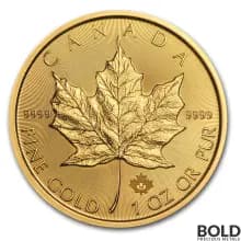 2017 Gold Canadian Maple Leaf - 1 oz
