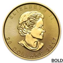 2017 Gold Canada Maple Leaf - 1/2 oz