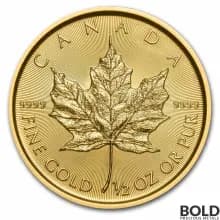 2022 Gold Canadian Maple Leaf - 1/2 oz