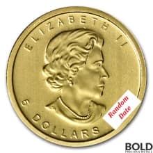 Gold Canada Maple Leaf *Random Date* - 1/10 oz