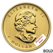 Gold Canada Maple Leaf *Random Date* - 1/20 oz