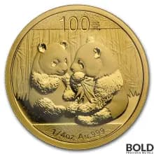 Gold Chinese Panda *Random Date* - 1/4 oz