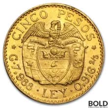 Gold Columbia 5 Peso