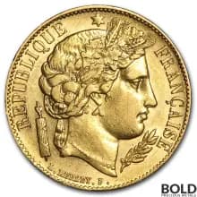 Gold World French 20 Franc Ceres