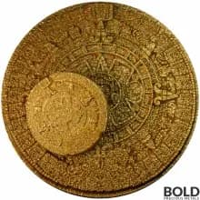 2023 1 Kilo Korea Aztec Sun Stone Gilded Edition Silver Coin