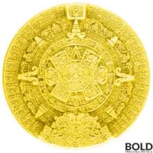 2023 2 oz Korea Aztec Sun Stone Gilded Edition Silver Coin