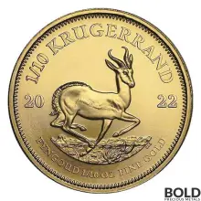 2022 Gold South Africa Krugerrand - 1/10 oz