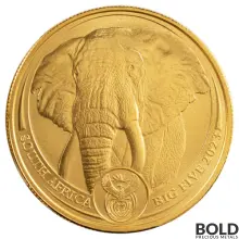 2023 Gold 1 oz South Africa: Big Five Elephant Coin BU