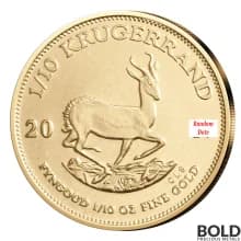 Gold South African Krugerrand *Random Date* - 1/10 oz