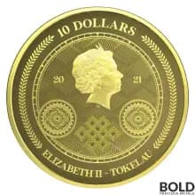 2021 Gold Tokelau Chronos 1/10 oz Prooflike