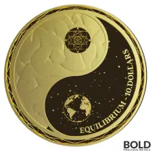 2022 Gold Tokelau Equilibrium: Yin Yang 1/10 oz Prooflike