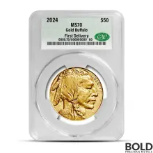 2024 1 oz America Buffalo MS70 CAC Gold Coin (First Delivery)