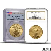 1 oz America Gold Eagle MS69 (Random Date, NGC)