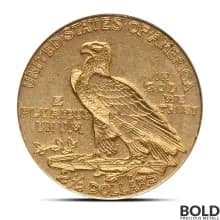 $2.50 Indian Quarter Eagle Gold Coin (XF)