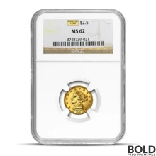 $2.50 Liberty Quarter Gold Eagle (MS62, NGC or PCGS, Random)