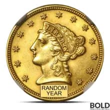 $2.50 Liberty Quarter Gold Eagle (MS62, NGC or PCGS, Random)