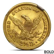 $2.50 Liberty Quarter Gold Eagle (MS62, NGC or PCGS, Random)