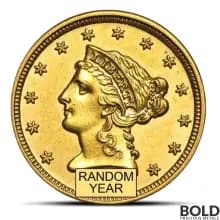 $2.50 Liberty Quarter Eagle Gold Coin (AU)