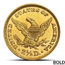 $2.50 Liberty Quarter Eagle Gold Coin (AU)