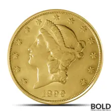 $20 Liberty Double Gold Eagle Coin (VF)