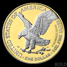 2021 Space Gold American Silver Eagle - 1 oz