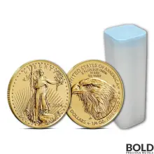 2024 1/4 oz American Gold Eagle Tube (40 Coins, BU)