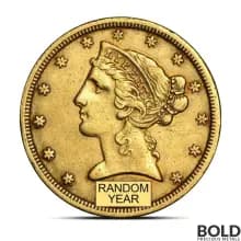 $5 Liberty Half Eagle Gold Coin (XF)