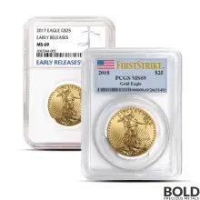 1/2 oz America Gold Eagle MS69 Coin (Random, NGC)
