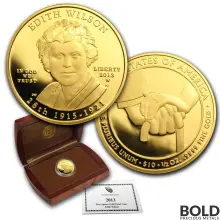 2013-W Gold First Spouse Edith Wilson Proof - 1/2 oz-Impaired
